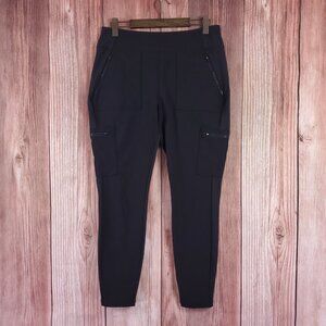 Athleta Hybrid High Rise Cargo Leggings Womens Size 16 Black Athleisure 982353